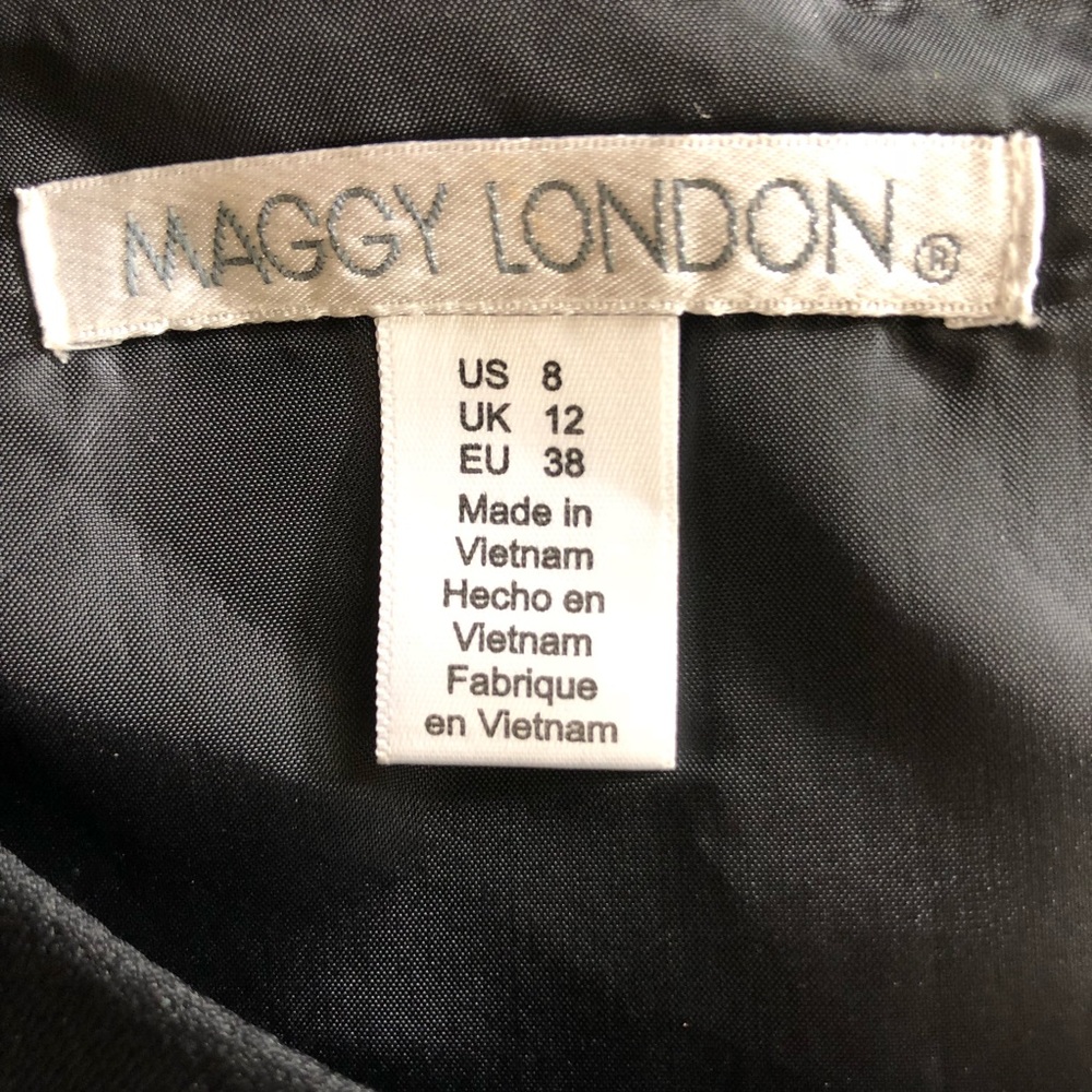 Maggy London Dress Size 8 Sheath Black  Sleeveless - Picture 3 of 6